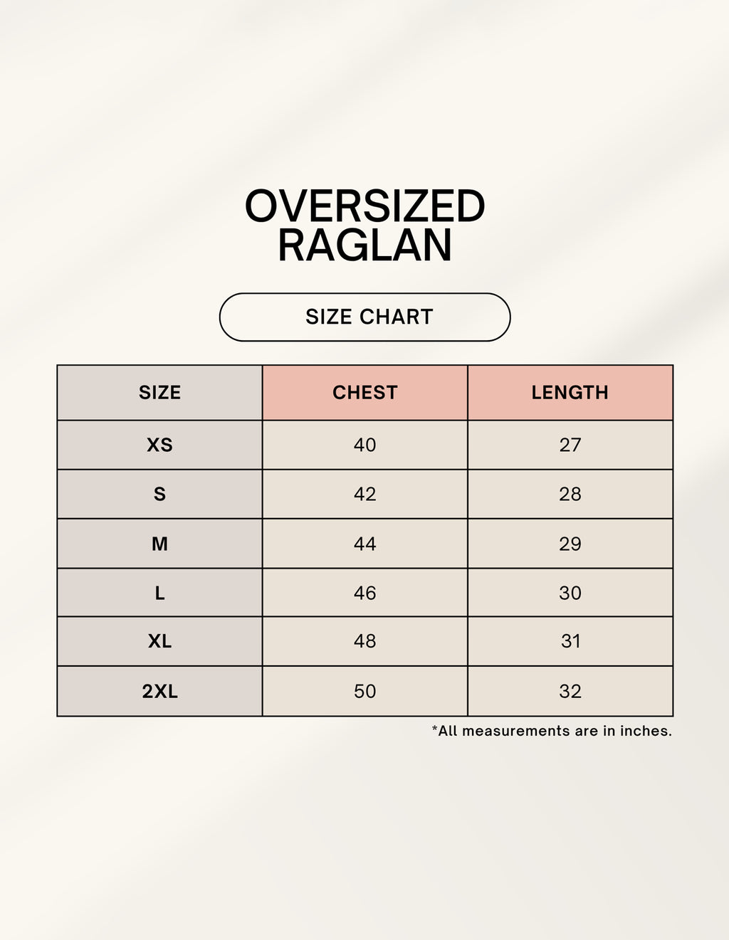 Unisex Oversized Raglan T-shirt